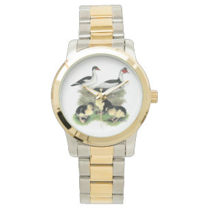 Svarta pied Myskankor familj Armbandsur