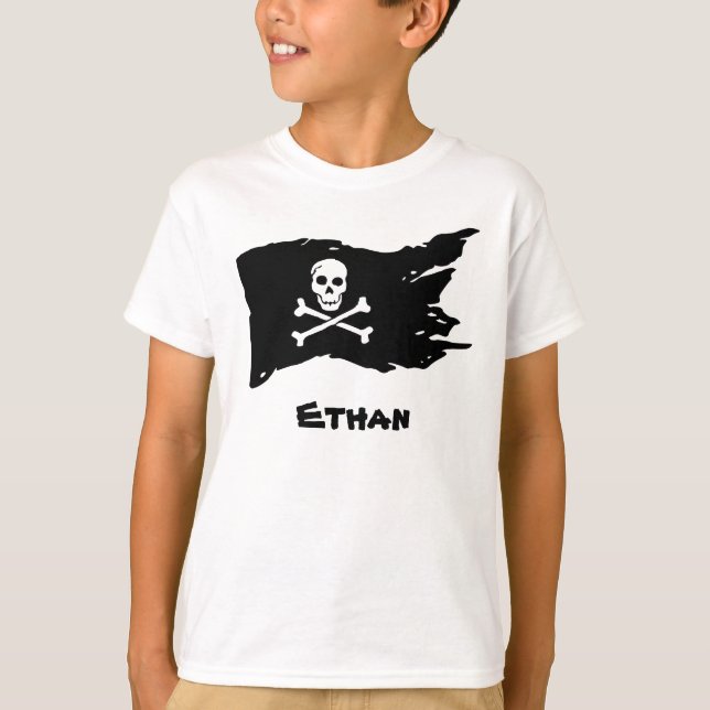 Svarta piratflaggan t shirt (Framsida)