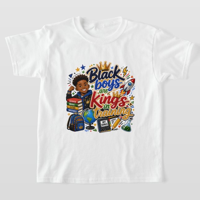 Svarta Pojkar Är Kungar Under Utbildning T Shirt (Laydown)