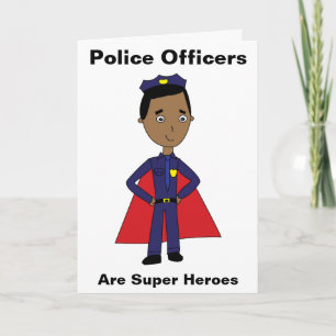 Svarta poliser är Toppen Heroes Tack Kort