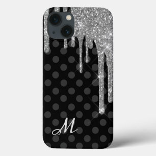 Svarta Polka dots och Silver Glitter