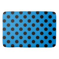 Svarta polka dots på blått himlar