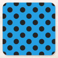 Svarta polka dots på blått himlar