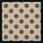 Svarta prickar på beige underlägg sten<br><div class="desc">Svarta prickar på beige</div>