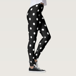 Svarta prickiga leggings