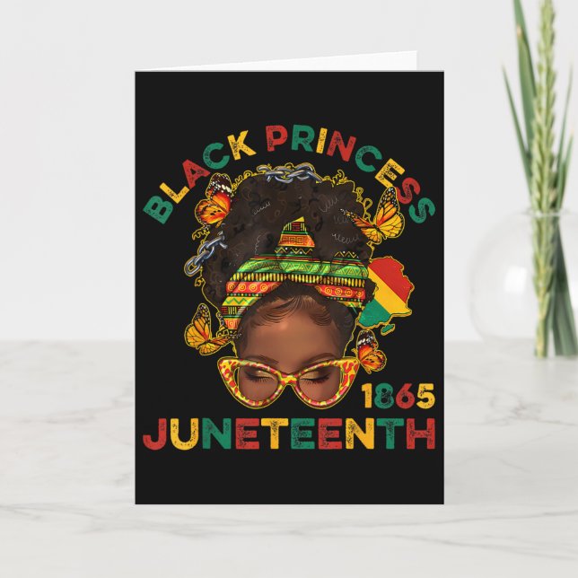Svarta prinsar Juneteenth 1865 Historiemånad Melan Kort (Framsida)