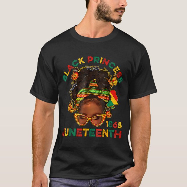 Svarta prinsars juneteenth 1865 historiemånad t shirt (Framsida)