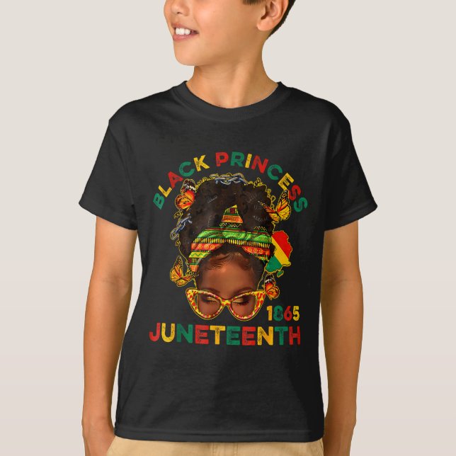 Svarta prinsars juneteenth 1865 historiemånad t shirt (Framsida)