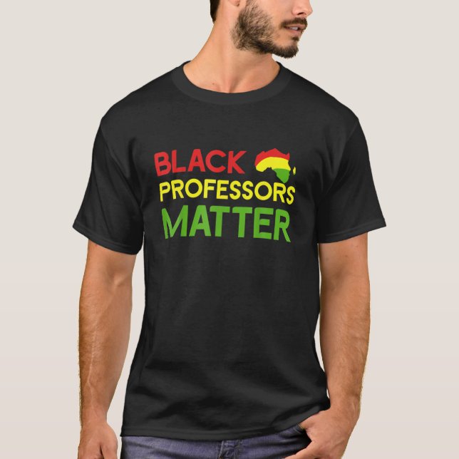 Svarta professorer Matter Black Culture History Af T Shirt (Framsida)