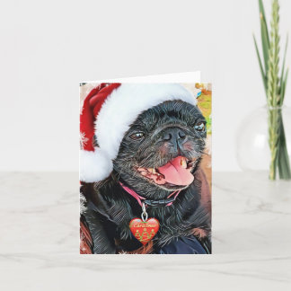 Svarta Puggen Tomte Helgkort