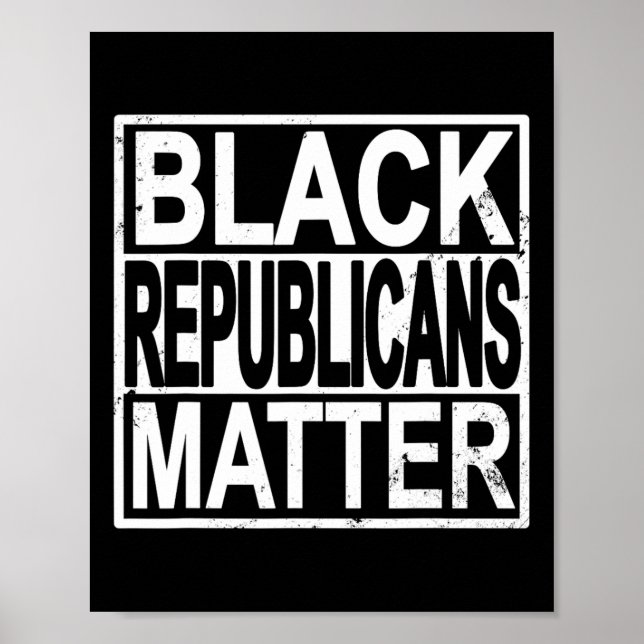Svarta republikaner Problem Konservativa svarta rö Poster (Framsidan)