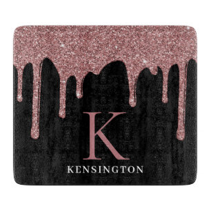 Svarta Ro Guld Gnistra Glitter Drives Monogram