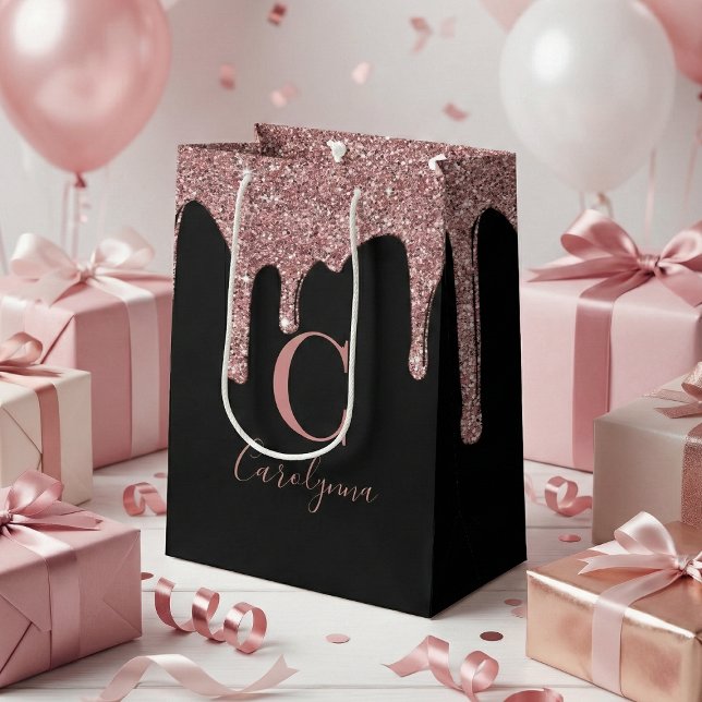 Svarta Ro Guld-Gnistran, , Glitter Monogram (Skapare uppladdad)