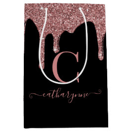 Svarta Ro Guld-Gnistran, , Glitter Monogram