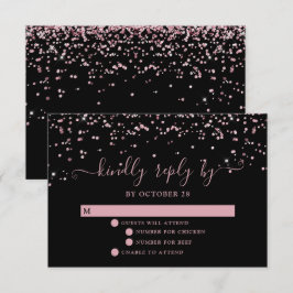 Svarta Ro Guld  Rosa Glitter Bröllop OSA