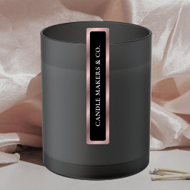 Svarta & Ro Guld Tamper-bevis för Thin Candle Burk Klistermärke