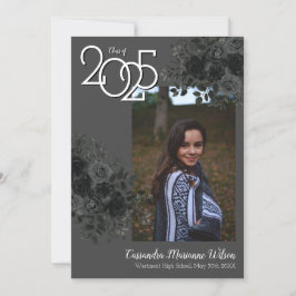 Svarta Ro Mörk Grått Studenten-meddelande Inbjudningar