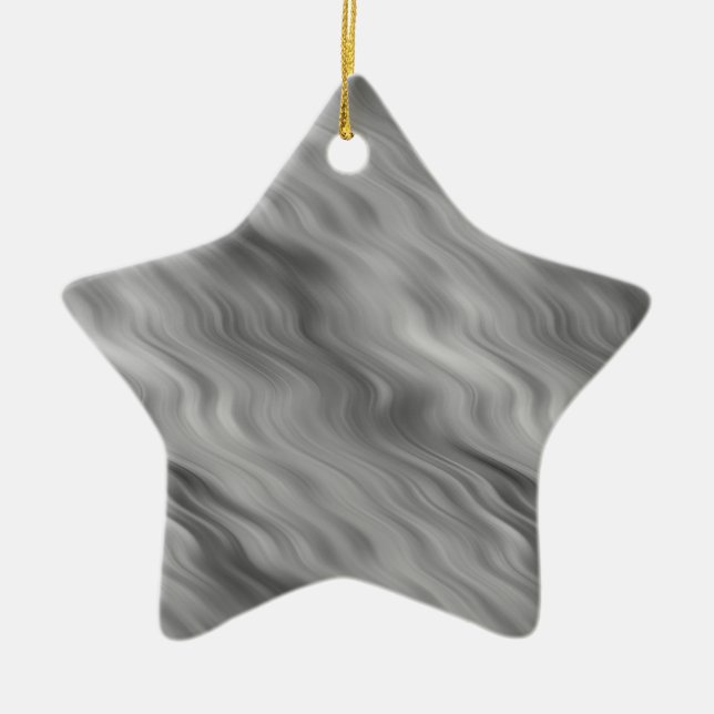 Svarta Ro Vågigt Struktur Julgransprydnad Keramik (Framsidan)