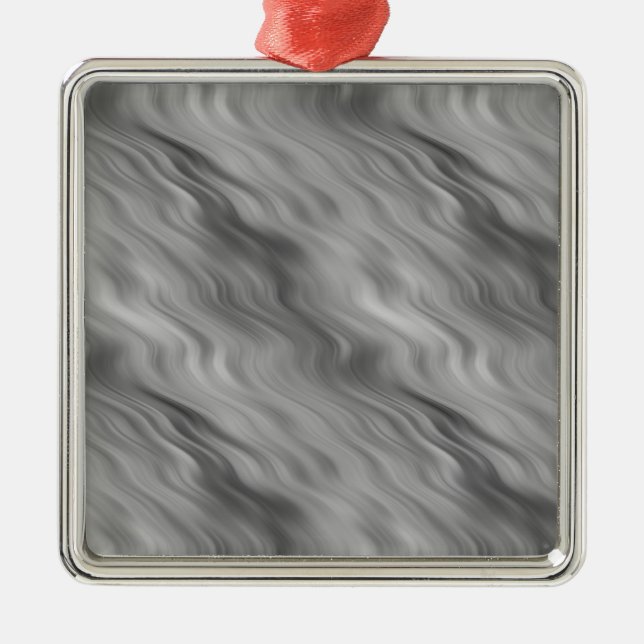 Svarta Ro Vågigt Struktur Julgransprydnad Metall (Framsidan)