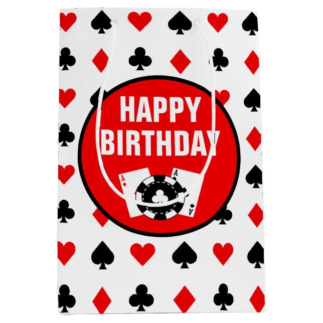 Svarta röda och vita kasinoföremål och kort (Framsidan)