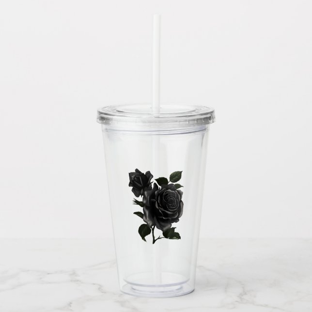 Svarta Rosor Take Away Mugg (Framsida)