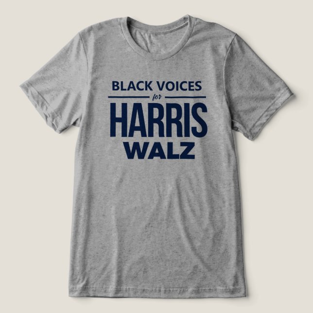 Svarta röster för Harris Walz T Shirt (Design Framsida)