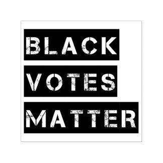 Svarta röster Matter Stencil Självfärgande Stämpel