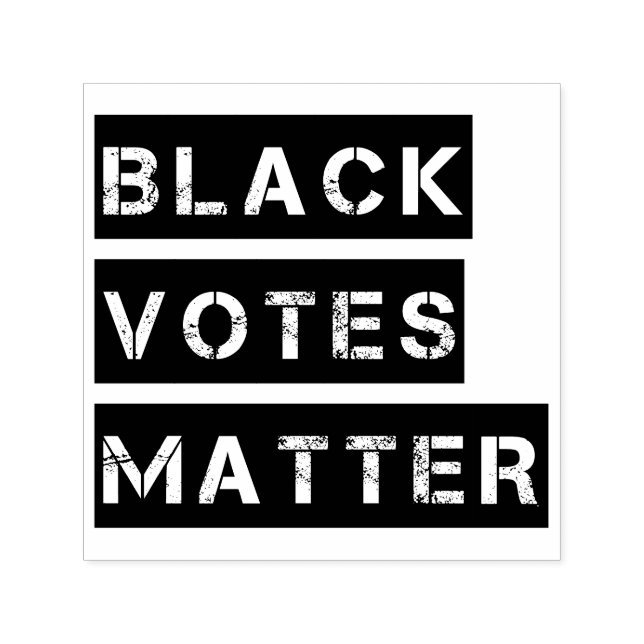 Svarta röster Matter Stencil Självfärgande Stämpel (Design)