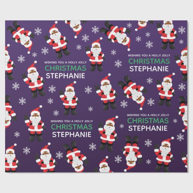 Svarta Santa Presentpapper (Platt)
