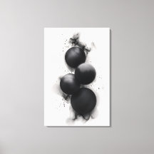 Svarta sfärer Modern Abstrakt Konst