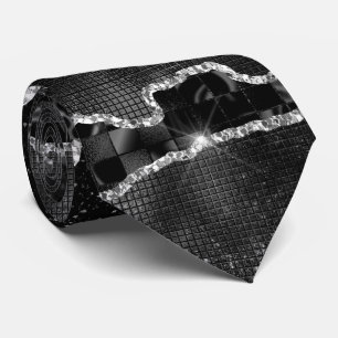Svarta silver agate glitter marble-marmor, elegant slips