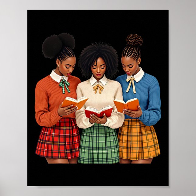 Svarta sinnen problem läser bok kunskap svart hist poster (Framsidan)