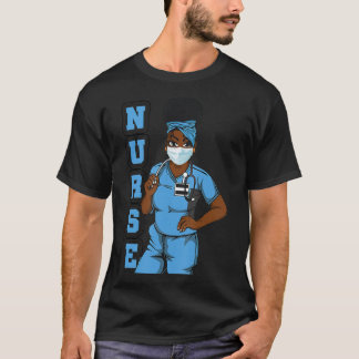 Svarta sjuksköterskor, enhetlig Ansikte, mask, afr T Shirt
