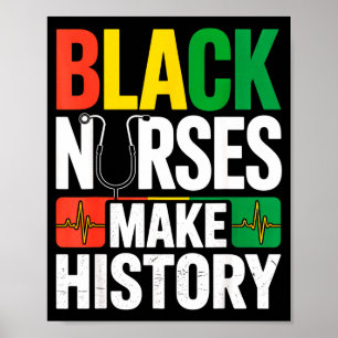 Svarta Sjuksköterskor Gör Historia Afrikansk Stolt Poster