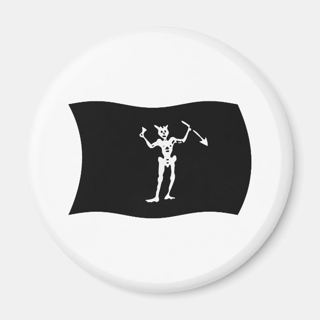 Svarta skägget Flagga Magnet (Framsidan)