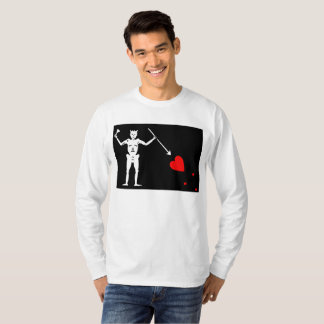 Svarta skägget Piratflagga Edward Teach Flagga T Shirt
