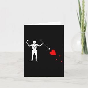 Svarta skägget Piratflagga Jolly Roger Skelett Hal Kort