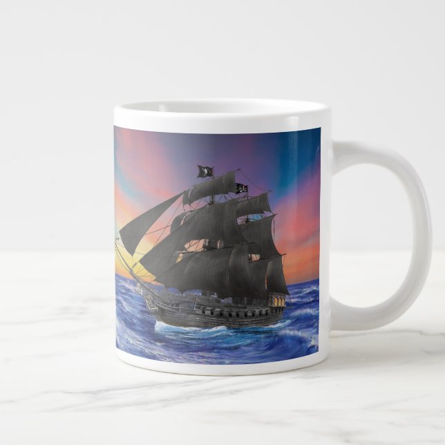 Svarta Skäggs piratskepp Jumbo Mugg (Höger)