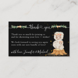 Svarta skogen lamm får baby shower tack tilläggskort