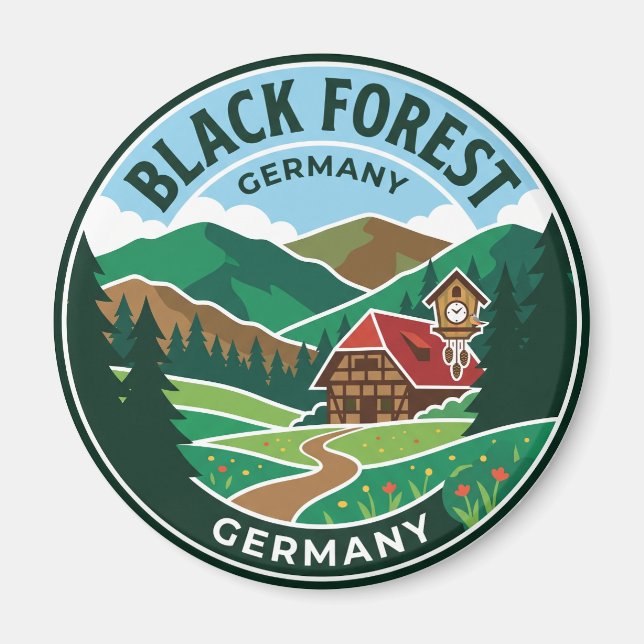 Svarta skogen Tyskland Magnet (Framsidan)