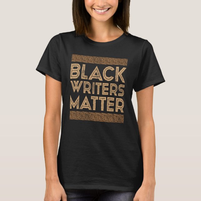 Svarta skrivprogram för svarta historikmånader t shirt (Framsida)