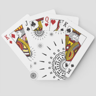 Svarta skurstermönster på vitt casinokort