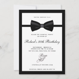 Svarta slips, cocktailparty-inbjudningar inbjudningar