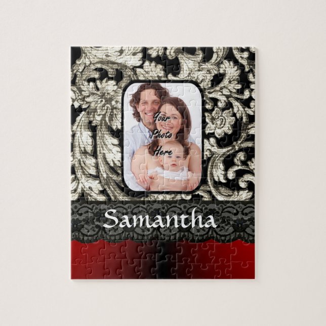 Svarta snöre och damm pussel (Vertikal)