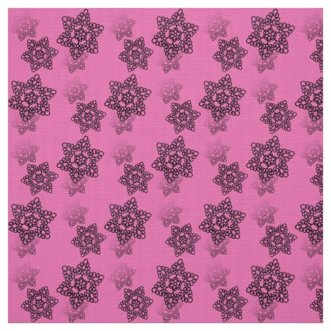 Svarta Snöre på Rosa Tyg (Provkarta)