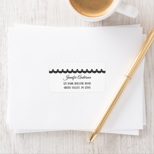 Svarta Snöre vid Personligt bröllp i Adressetikett (Insitu)