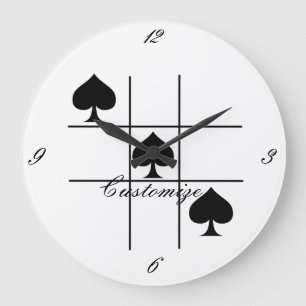 Svarta spader Tic Tac Toe_Thunder_Cove Stor Klocka