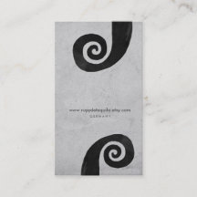 Svarta spiral, handgjort affärskort