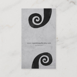 Svarta spiral, handgjort affärskort visitkort