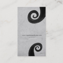 Svarta spiral, handgjort affärskort visitkort